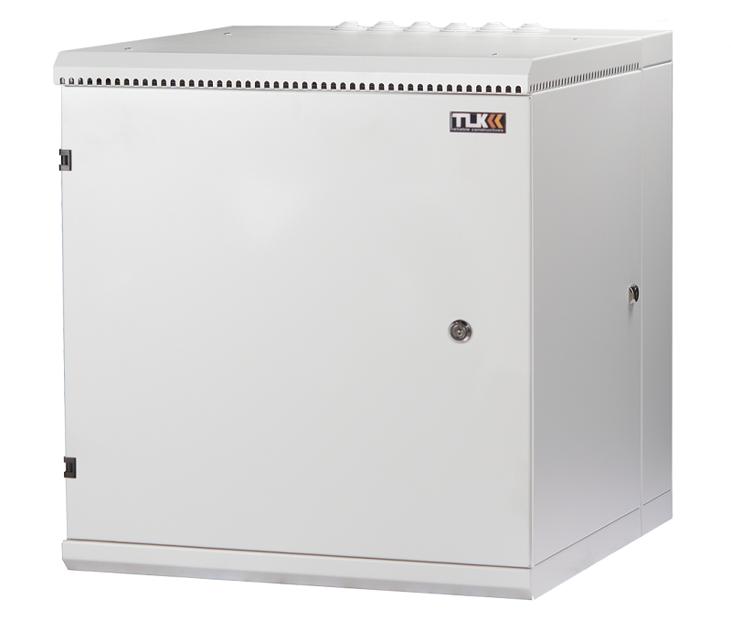 Настенный двухсекционный шкаф 19", 9U, металлическая дверь, промышленный, степень защиты IP55, Ш600хВ504хГ600мм, серый.