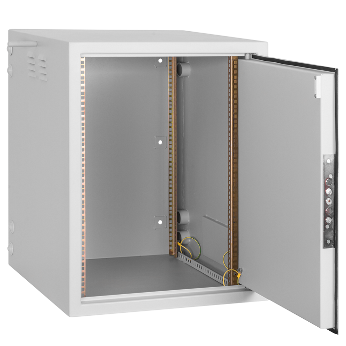 Настенный антивандальный шкаф 19", 12U, Ш600хВ614хГ540мм, серый