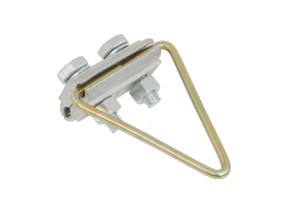 Зажим поддерживающий, для кабеля типа "8", диаметр несущего элемента в оболочке&nbsp;&nbsp;от 4 до 8 мм, максимальная рабочая нагрузка 2 кН