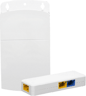 POE-удлинитель. Подключение до 5 устройств каскадно. Бюджет POE 60Вт. 1 POE&nbsp;&nbsp;IEEE802.3af/at, 2 POE IEEE802.3af/at/bt. Питание 48-55Вт DC. Грозозащита. -30ºС...50ºС. 102x34x20.5 мм. Монтажная коробка в комплекте.