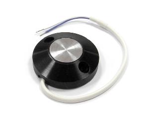 Кнопка управления выходом, накладная, металлическая (черная), без индикации, 37 мм (D) х12мм