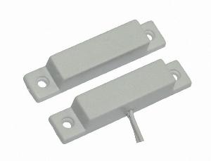 Магнитоконтактный датчик, НЗ, белый, накладной для деревянных дверей, зазор 25 мм