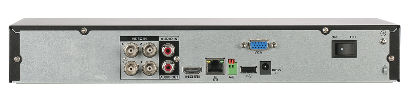 4-канальный HDCVI-видеорегистратор с FR, HDCVI, AHD, TVI, IP, CVBS; отображение: до 8Мп; запись: до 8Мп@7к/с, 4M-N@25к/с; кодирование: AI/H.265+, H.265, H.264+, H.264;&nbsp;&nbsp;IP-каналы: до 8 каналов, до 8Мп; накопители: 1 SATA III до 10Тбайт; видеовыходы: 1 HDMI, 1 VGA; сеть: 1 RJ45 100Мбит/с; аудиовх/вых: 1/1; питание: 12В(DC);&nbsp;&nbsp;видеоаналитика: 1кн распознавание лиц, 1кн охрана периметра, 4кн интеллектуальный детектор движения SMD Plus, IVS, интеллектуальный поиск, контроль кассовых операций