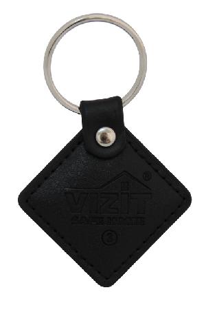 Ключ RF (RFID-13.56 МГц). Кожаный брелок с тиснением логотипа, черный. защита  от копирования. Используется совместно с модификациями "F". 