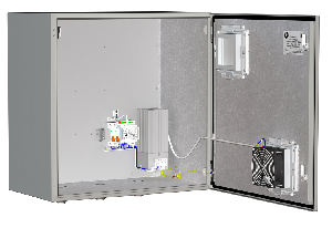 Термошкаф с обогревом и вентиляцией -50°C до +50°C. IP55. 218 Вт. Uпит. 220В. 600x600x350мм.