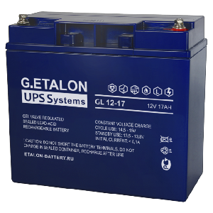 Аккумулятор 17 А/ч 12В, 181х77х167 мм, вес 5,5 кг, G.ETALON