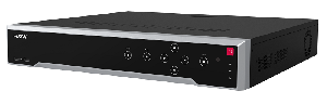 64-х канальный IP-регистратор, Видеовход: 64 IP до 32Мп; аудиовход/выход: 1 канал RCA; 1 HDMI до 8К, 1 HDMI до 4К (независимые), 1 VGA до 1080p, 1 HDMI до 4К (независимые); аудиовыход: 1 канал RCA. H.265+/H.265/H.264+/H.264; Входящий поток 400Мб/с; исходящий поток 400Мб/с; разрешение записи до 32Мп; синхр.воспр. 40 канала@2Мп; 4 SATA для HDD, до 16Тб каждый диск; 1 eSATA, тревожные вход/выход 16/9, выход 12VDC, 2х 10/100/1000M Ethernet; 2 USB 2.0, -10°C...+55°C;  АC220В; 15Вт макс (без HDD), ≤5 кг (без HDD). метал