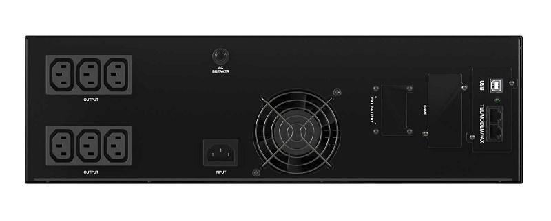 Линейно-интерактивный ИБП ДКС серии Info Rackmount Pro, 1500 ВА/1200 Вт,1/1, USB, RJ45, 6xIEC C13, Rack 3U, SNMP/AS400 slot, 2x9Aч