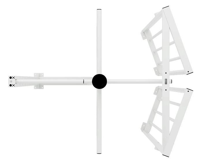 Полноростовый роторный турникет с электромеханическим приводом. Для эксплуатации внутри помещений и на открытом воздухе. Исполнение: корпус - оцинкованная сталь, светло-серый цвет; ротор, планки - оцинкованная сталь, светло-серый цвет. Стойка турникета с индикаторами, подсветка зоны прохода, встроенный блок управления, комплект ограждений формирователя прохода, пульт 