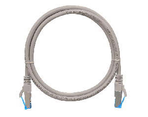Патч-корд 1 метр S/FTP 4 пары, Кат.6 (Класс E), LSZH нг(А)-HFLTx, серый, 250МГц, 2хRJ45/8P8C, T568B, заливной, 26AWG (7х0,165мм)