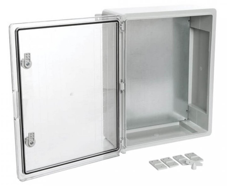 Корпус пластиковый с монтажной панелью ЩМП IP65 прозрачная дверь 500х400х175