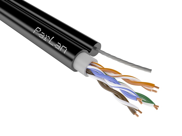 Кабель парной скрутки на тросу, бухта 200 м,