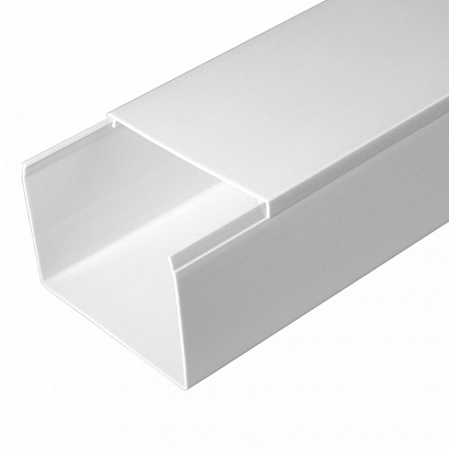 Кабель-канал "Промрукав" белый 2-й замок в п/э 80х60 (18м/уп)