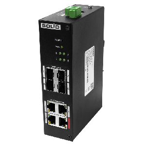 Управляемый сетевой коммутатор ; 4 порта SFP 1000 Мбит/с, 4 порта RJ-45 10/100 Мбит/с (PoE); Стандарты PoE: PoE(802.3af), PoE+(802.3at), Hi-PoE (1 порт), Бюджет PoE 96 Вт; -30°C~ +65°C 