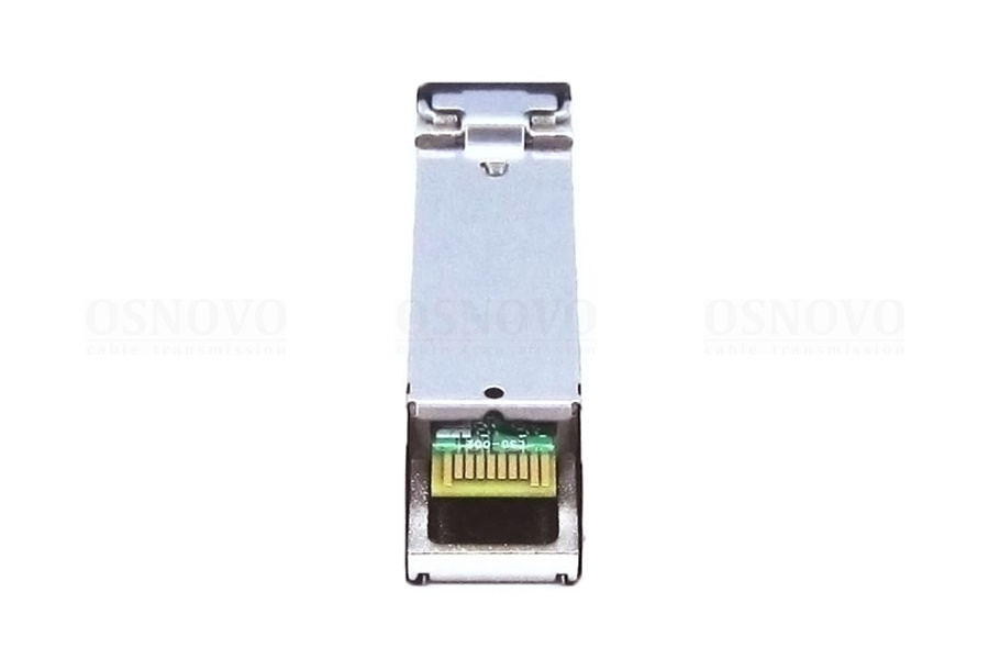 Оптический SFP Модуль. Одно волокно Single Mode. Скорость: до 1,25 Гбит/c. Тип разъема: SC.