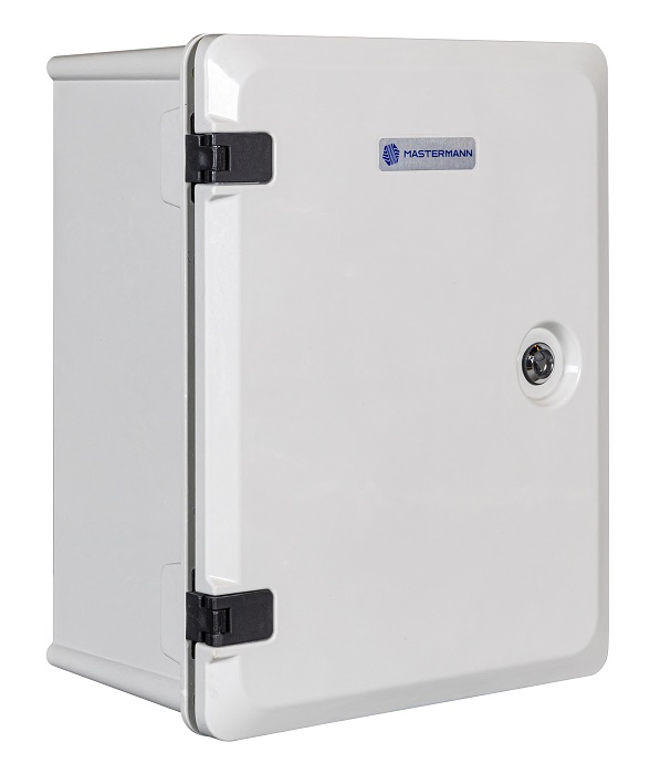 Композитный монтажный шкаф, Внутр. габариты 290х390х150мм, SMC композит, IK10, IP66, радиопрозрачный корпус, от -60 до +80 градусов. Комплектация: замок 1 шт, ключ 1 шт, монтажная плата 1шт, гермовводы (MG-25) 2 шт, усиленные петли, уплотнительная резинка на корпусе. Вес: 3,8 кг