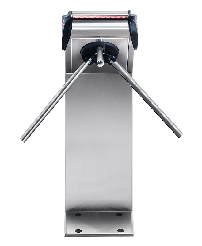 Электронная проходная с автоматическими преграждающими планками Антипаника для карт формата EMM/HID, карт MIFARE стандарта ISO 14443 с опцией защиты от копирования, смартфонов и банковских карт с NFC,&nbsp;&nbsp;Стойка турникета cо встроенными контроллером турникета и двумя считывателями; пульт управления с кабелем; преграждающие планки.