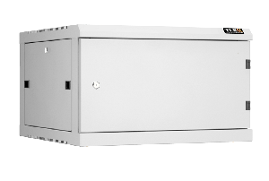 Настенный разборный шкаф TLK 19", 6U, металлическая дверь, Ш600хВ370хГ600мм, 2 пары монтажных направляющих, серый