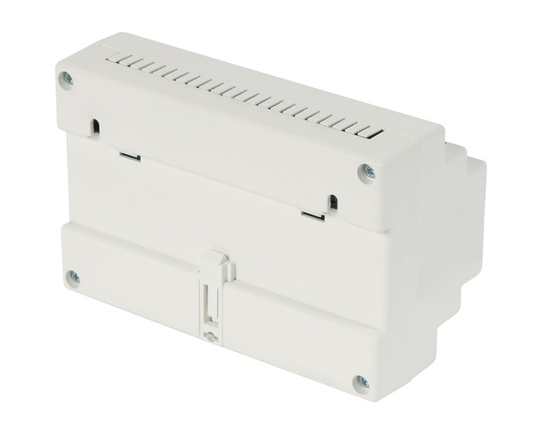 Источник бесперебойного питания 12В 8А пластиковый корпус под DIN рейку 35 мм, Защита от КЗ в нагрузке, Защита АКБ от глубокого разряда и преполюсовки. Внешний АКБ от 7Ач. 139х89х65 мм