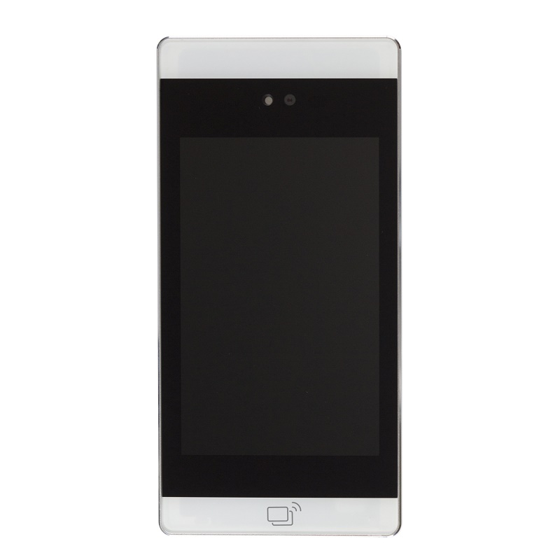 Терминал распознавания лиц. Металлический корпус с экраном 8". Ethernet 100Base-TX, RS-232, Wiegand, релейный выход. До 50 000 лиц. Крепление на стену.