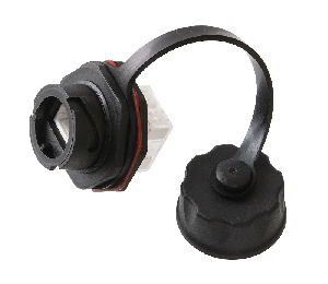 Индустриальный модуль-вставка Кат.6 (Класс E), 250МГц, RJ45/8P8C, 110/KRONE, T568A/B, неэкранированный, IP67, с защитной крышкой, черный 