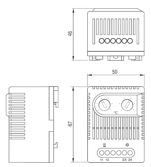Терморегулятор (термостат) сдвоенный (–10/+50С)