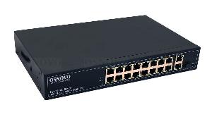 PoE коммутатор Fast Ethernet на 16 x RJ45 PoE + 2 x RJ45 GE + 1 SFP GE порта. Мощность PoE на порт - до 30W. PoE до 292W. до 250м, AC100-240V. Встроенный БП. 19", 295x45x195мм. -10...+55гр. С.