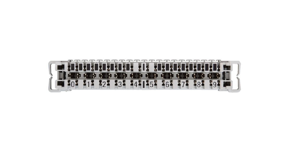 Плинт 10 пар, Кат.3 (Класс C), 16МГц, контакты типа KRONE, неразмыкаемый, мар