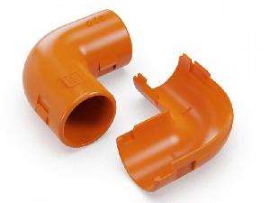 Соединитель угловой разборный оранжевый d20 мм (5шт/уп)