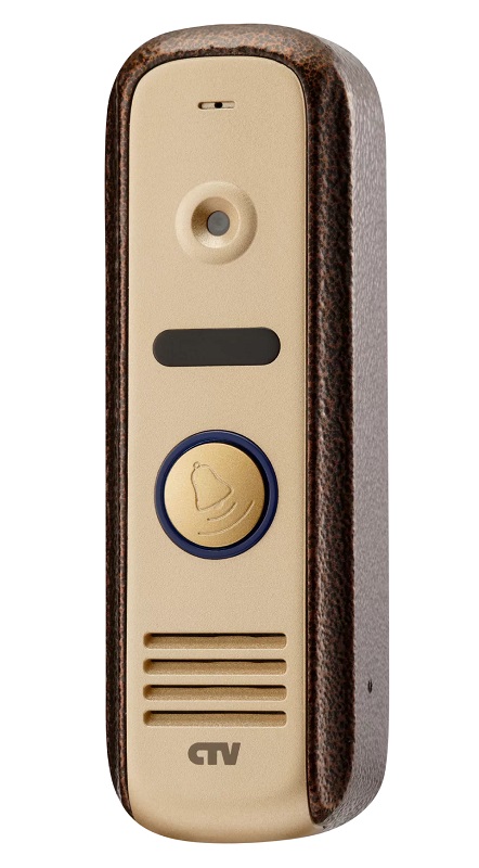 Вызывная панель для видеодомофона, CVBS, 960H, Угол обзора 70°, cкрытая система крепления с защитой от несанкционированного съема, встроенный блок управления замком (БУЗ), монтаж. уголок и козырек в комплекте