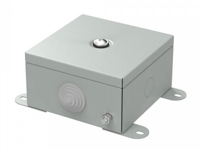 Коробка распределительная металлическая серая 110х110х65 (12 шт/кор)