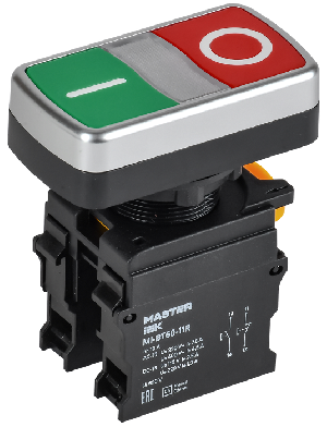 Кнопка "I-O" без подсветки d=22мм 1NO+1NC MASTER IEK
