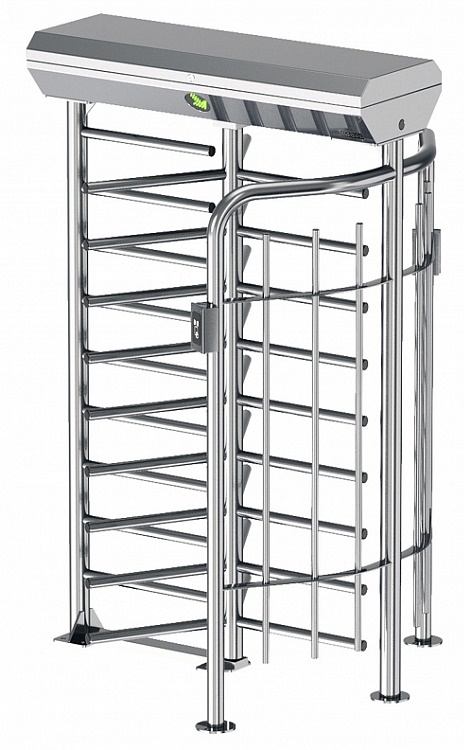 ПОЛНОРОСТОВОЙ роторный Турникет, Габариты: 1400х1395х2220. эл/мех&nbsp;&nbsp;Исполнение: нержавеющая сталь, Комплектация: комплект считывателей (EM-Marine), планки 500мм, пульт управления с кабелем, ИК-пульт, всепогодное исполнение, "сухие контакты на плате управления".