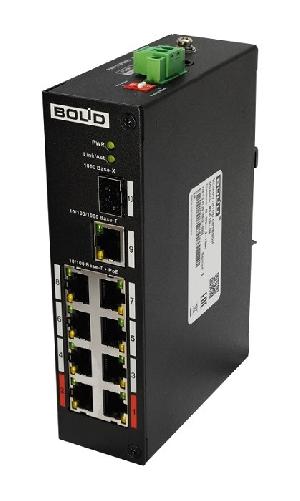 Неуправляемый сетевой PoE коммутатор, 8*10/100 Мб/с (PoE) IEEE802.3af/at 93 Вт