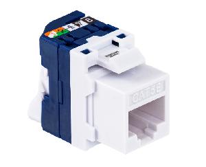 Модуль Keystone кат.5e, UTP, 1xRJ45, T568A/B, без инструм., белый