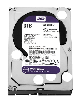 HDD 3Tb Жесткий диск WD30PURZ SATA-III 3Tb Purple (5400rpm) 64Mb 3.5"