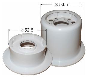 Устройство углубленного монтажа водяных оросителей&nbsp;&nbsp;с удлиненным патроном (L46 мм), цвет - белый (RAL 9016), с пластиковым держателем<br />
