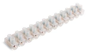 Зажим винтовой изолированный (0.5-2.5мм2) белый, полиэтилен