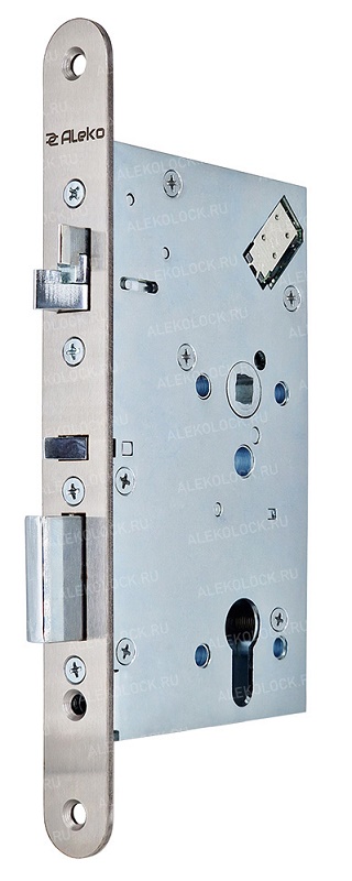 Электромеханический замок, режимы НО или НЗ, выход ригеля 20мм, бэксет 65мм, встроенные датчики положения (ручки, ригеля, цилиндра, язычка) 12В/24В, -10...+40 °C, IP54 , корпус 235х24х98мм, ответная планка в комплекте.