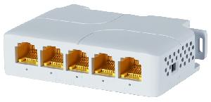 Повторитель POE, 4 POE порта (1000 Мбит/с), 1 RJ-45 Uplink порт (1000 Мбит/с), бюджет на порт 2 до 60 Вт, бюджет на порты 3-5 до 30 Вт, общий бюджет до 90 Вт.