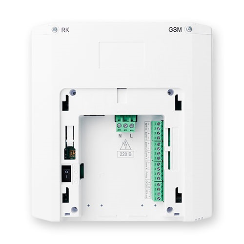 Устройство объектовое для GSM-сигнализации Security Hub, подключение к серверу через Интернет и GSM, контролирует до 192 радиодатчиков Астра-РИ-М разных типов, 4 ШС, 1 реле, 2 выхода "открытый коллектор"