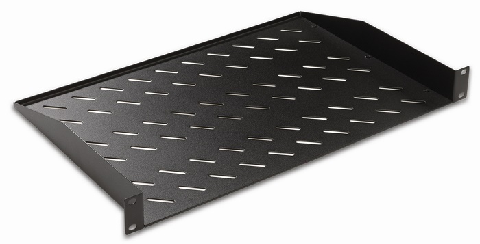Полка консольная 19", 1U глубина 250мм, нагрузка до 25 кг, черная