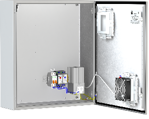 Термошкаф  -40° до +50°С. IP66. мощность 100 Вт. Uпит. 220В ± 15% AC, 6A. 600x600x210 мм.