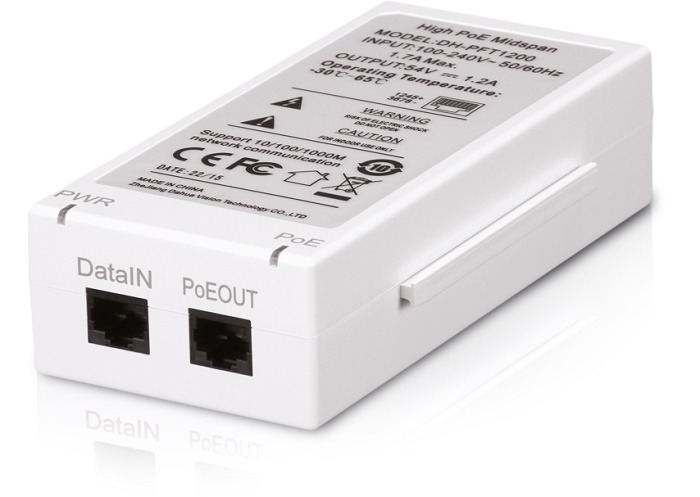 PoE-инжектор 10/100/1000 Base-T, RJ-45; high PoE 60W&nbsp;&nbsp;IEEE 802.3at;&nbsp;&nbsp;-30°C ~+65°C