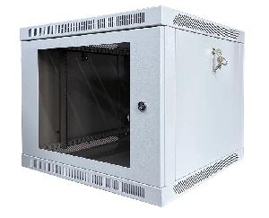 Шкаф телекоммуникационный навесной, серый, дверь стекло, 19”, 6U