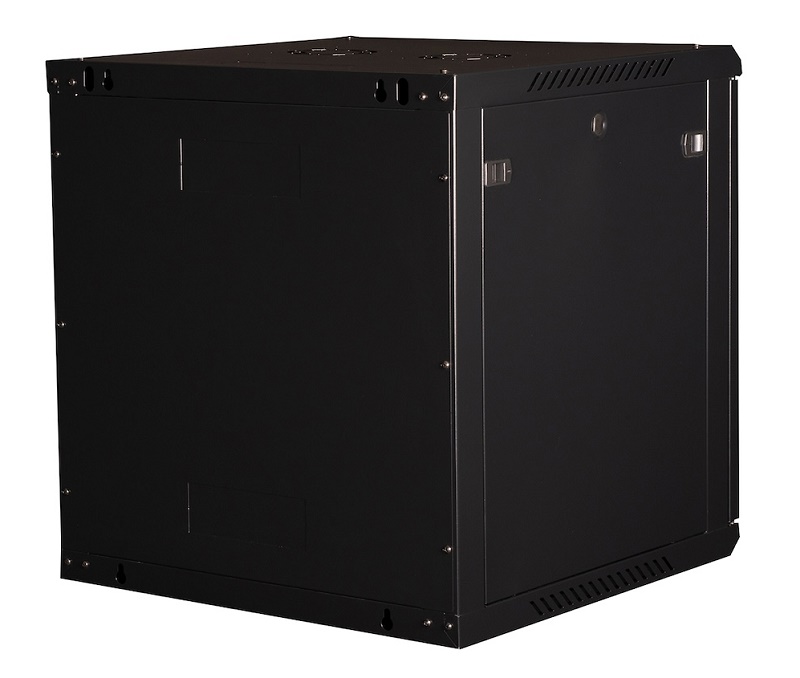 Шкаф 19" телекоммуникационный настенный, 12U 635х600х600 мм, дверь перфорация, черный
