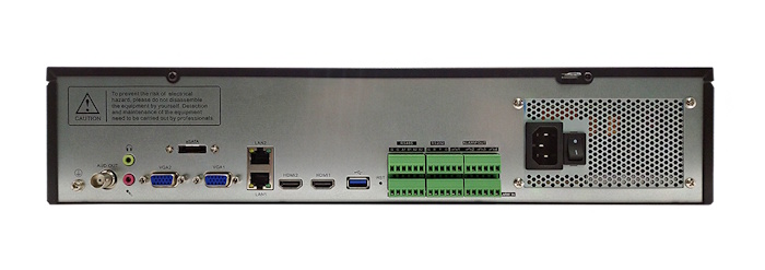 Видеорегистратор IP, режим работы:80IP (16Mp), Всего видеовыходов: 4 (2*HDMI, 2*VGA), HDMI: 800х600(60Hz), 1024х768(60Hz),1280х720(50Hz/60Hz), 1280х800(60Hz),1366х768(60Hz),1440х900(60Hz), 1920х1080(50Hz/60Hz),2560х1440(30Hz/60Hz), 2560х1600(60Hz),(4K)3840х2160(30Hz/60Hz), VGA:800х600(60Hz),1024х768(60Hz),1280х720(50Hz/60Hz),1280х800(60Hz),1366х768(60Hz),1440х900(60Hz), 1920х1080(50Hz/60Hz), Поддерживаемые видеокодеки: S+265/H.265/H.264, Поддерживаемые аудиокодеки: G711A; G711U; AAC; ADPCM_DIV4, Максимальны