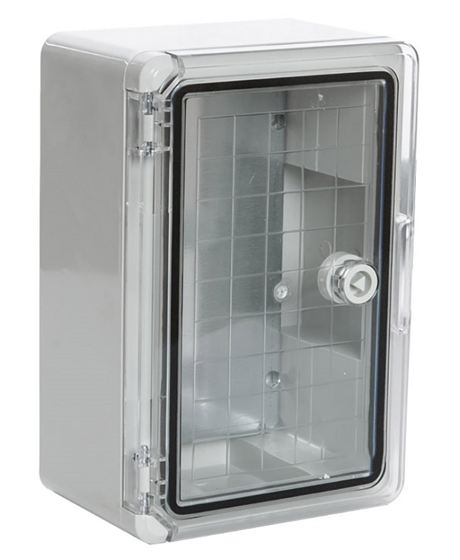 Корпус пластиковый с монтажной панелью ЩМП IP65 прозрачная дверь 300х200х130