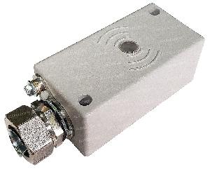 Считыватель холодостойкий. EM-Marin, HID, Indala. Интерфейс: Touch Memory, Wiegand 26/34/37/40/42/авто. DC 12 В; 80 мА (нагревательный элемент DC 12В;  400мА). IP67. -60...+40°С. 103х52х42 мм. Исполнение: с фитингом из нержавеющей стали для металлорукава МРПИ-15 и клеммой заземления, климатическое исполнение B1.