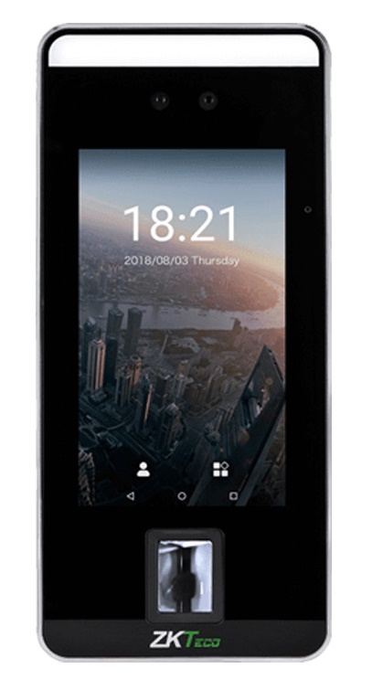 Мультибиометрический терминал: распознавания лиц, отпечатка пальца, дисплей 5" TFT, камера 2MP (2 шт), память: лиц - 6 000, отпечатка пальца - 10 000, событий - 0,2 млн.QR Sensor:QR Code, PDF417,Data&nbsp;&nbsp;Matrix,MicroPDF417,Aztec. ОС Linux.